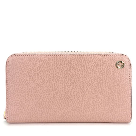 Gucci Long Wallet 449347 Interlocking Leather Pink Round Zipper Accessory Wom... - Picture 11 of 11